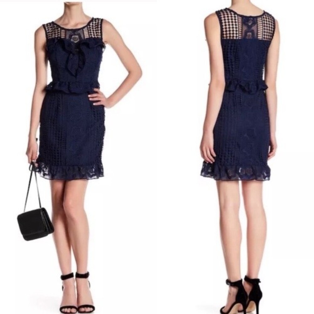 NWT Romeo + Juliet Couture Ruffle Lace Sleeveless Sheath Dress